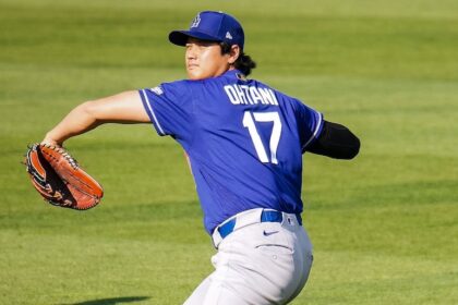 Shohei Ohtani playing catch