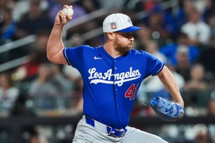 Brock Stewart, Dodgers win, Hall of Fame Weekend Dodgers hat, alternate Dodgers blue jersey