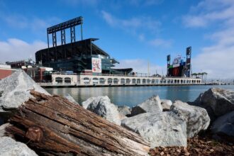 Oracle Park view, McCovey Cove