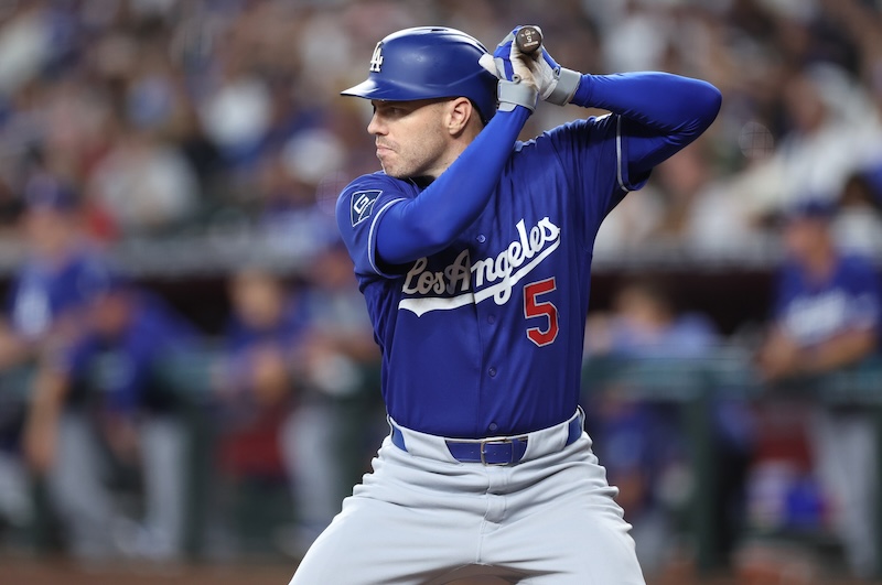 Freddie Freeman, blue alternate Dodgers jersey