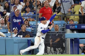 Freddie Freeman falls