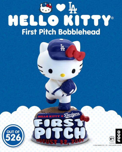 Hello Kitty first pitch, Dodgers bobblehead