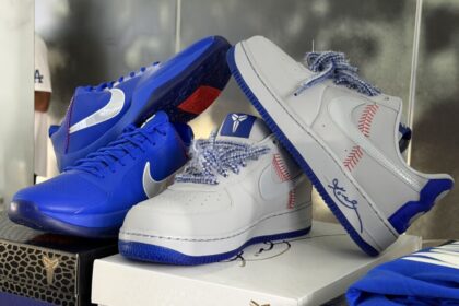 Kobe x Dodgers Nike Diamond, AF1 Protro (Gray), Kobe 5 Protro (Blue)