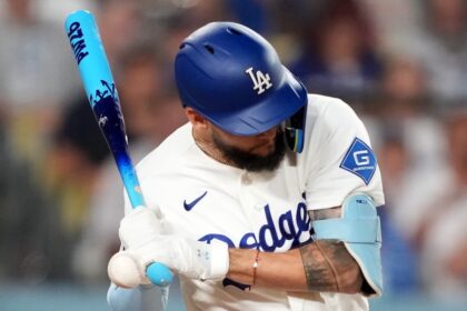 Andy Pages hit by pitch, 2026 MLB Players Weekend